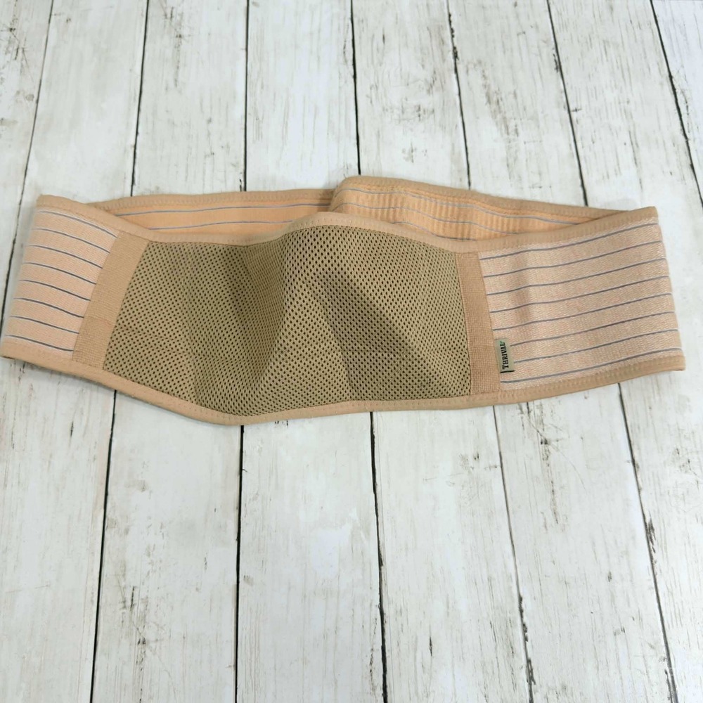 THRIVAL‎ Women's Tan Elastic Breathable Mesh Back Support Waist Trainer Belt OS